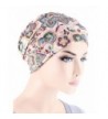 Womens Beanie Turban Headwear Paisley - 21- Multi Color Paisley (Blended Knit) - C6182AIA04H
