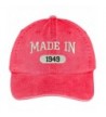 Trendy Apparel Shop 69th Birthday - Made In 1949 Embroidered Low Profile Washed Cotton Baseball Cap - Red - CO17YELEZT3