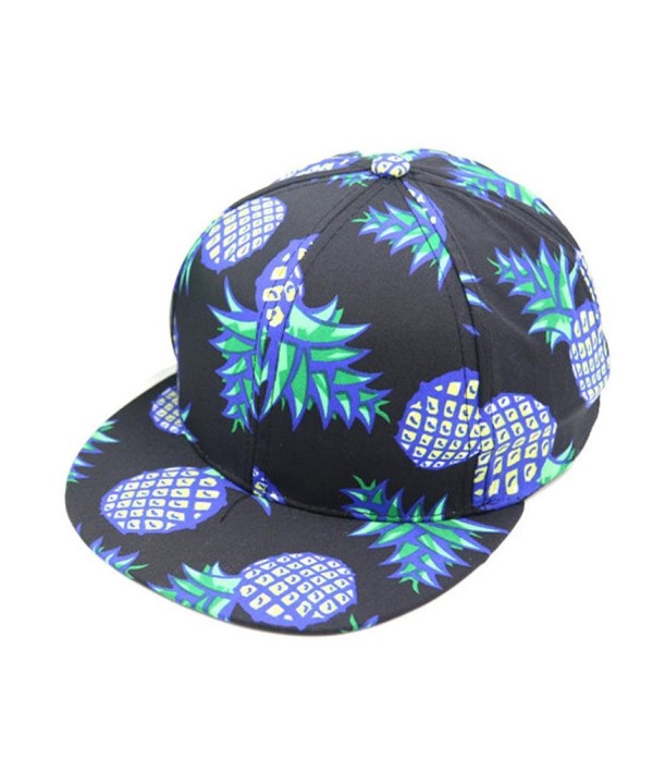 OutTop Unisex Baseball Cap Snapback Caps Hip Hop Hats [Pineapple] - Black - CT12O7OQ5GD