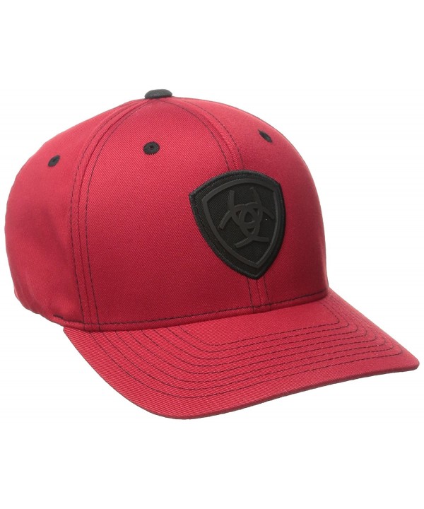 Ariat Men's Red Black Flex Fit Hat - Red - CL11PTYP6ML