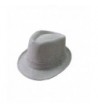 JTC Fedoras Gangster Summer Hat Jazz Caps Light Gray - CN11KYBAX2L