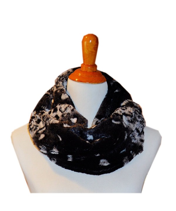 SCARF_TRADINGINC Super Soft Faux Fur Infinity Scarf Loop Cowl - Leopard Black - C911JEDOOD5