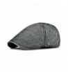 VOBOOM IVY Caps 100% Cotton Washed Plain Flat Caps newsboy Caps Cabbie Hat - Black - C61858Q2T8O