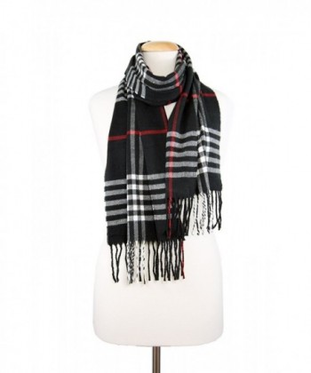 Winter Cashmere Checked Fringes Scarves