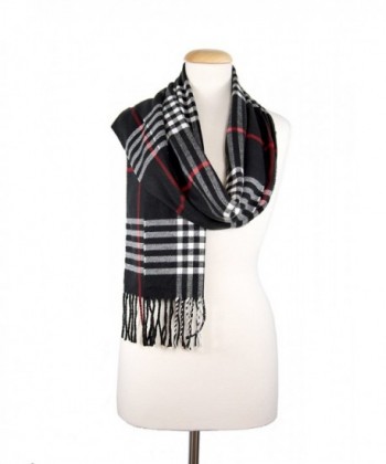 Winter Cashmere Checked Fringes Scarves in Fashion Scarves