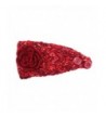 YSJOY Elegant Camellia Flower Cable Knit Winter Turban Ear Warmer Headband - Red - CW189R6Y8AZ