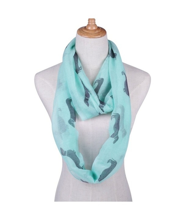 Gotoole Women Lady Fashion Dachshund Dog Soft Voile Scarf Wrap Shawl - Green - CI17YK2I96I