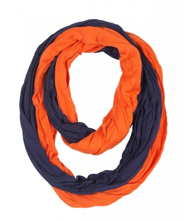 Game Day (College Pro High School Team) Infinity Circle Scarf - Dark Blue and Orange - CL11TQ3YV59