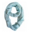 Beautiful Tropical Hawaiian Hibiscus Flower & Lace Design Infinity Loop Scarf - Baby Blue/Tan - C511KAS2V6J