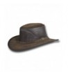 Barmah Hats Foldaway Cooler Leather Hat - Item 1068 - Royal Brown - C2117R248LN