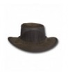 Barmah Hats Foldaway Cooler Leather in Men's Sun Hats