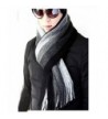 Unisex Winter Warm Long Scarf Thick Wool Knit Benetto Neck Warmer Shawl Wrap - Grey Stripes - CP12N5MM54O