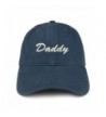 Trendy Apparel Shop Daddy Script Font Embroidered Low Profile Soft Cotton Baseball Cap - Navy - CF184UUCZIG