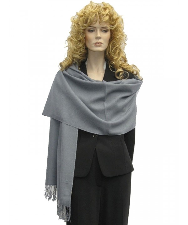 Shawl-Pashmina Shawl-scarf-scarves from Cashmere Pashmina Group(Medium Grey) - CG1117UOQE5