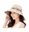 Kimimore Womens Sun Hats Summer Beach Hat Reversible UPF 50+ Lady Hats Foldable Wide Brim Cap - Beige - CP18C7LK5KI
