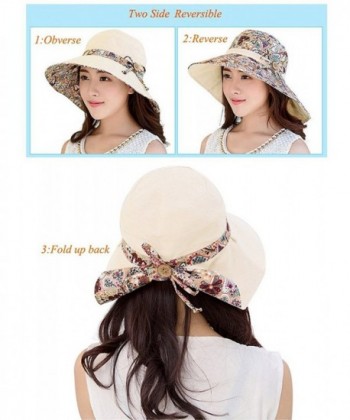 Kimimore Womens Summer Reversible Foldable in Women's Sun Hats