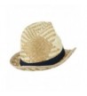 Colored Band Woven Straw Fedora in Men's Fedoras