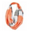 LL Lightweight Soft Colorblock Infinity Circle Scarf Snood Loop - Orange - C812O4E5CWB