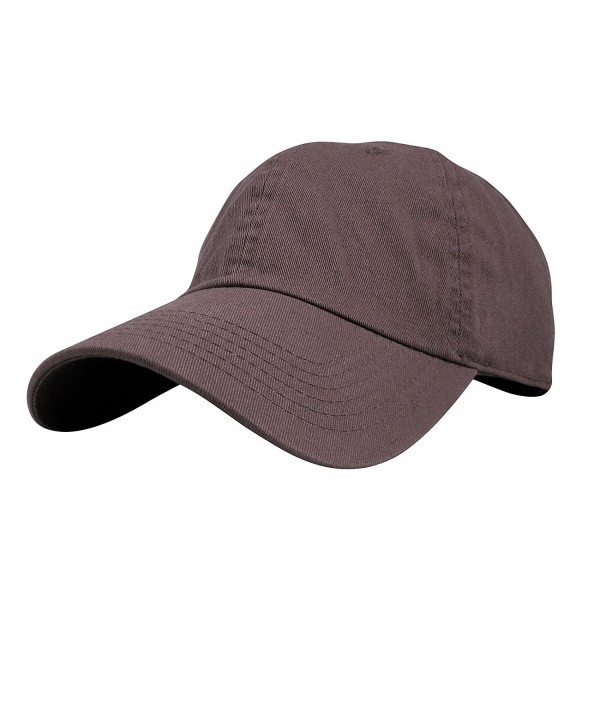 USBingoshop Men Women Unisex Plain Color Baseball Cap Hat 100% Cotton Adjustable Size - 18-dark Brown - CS182YEYAAZ