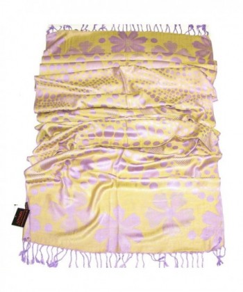 Lovarzi Womens Yellow Pashmina Fashion in Fashion Scarves