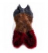 Futrzane Women Winter Faux Fur Scarf Shawl Multiple Colors - Graphite/Light Brown/Red - C612N249OSE