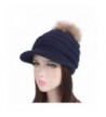 Brim Hat Beanie Hat - Binmer(TM) Women Ladies Winter Knitting Hat Berets Turban Brim Hat Cap Pile Cap - Navy - C41889ERO4Q