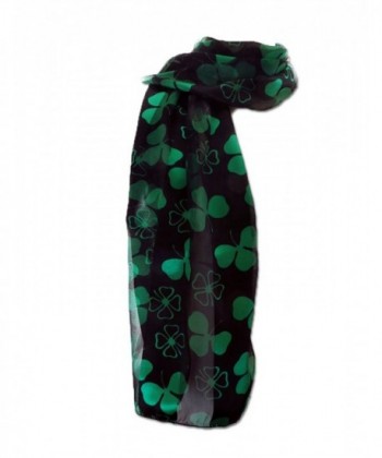 New Company Womens St. Patrick Shamrocks Clovers Scarf &ETH Black - One Size - CG11FWB5M7P