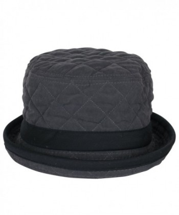 ililily Quilted Crushable hatband Charcoal
