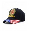 HAT DEPOT Military Embroidered Black Marine