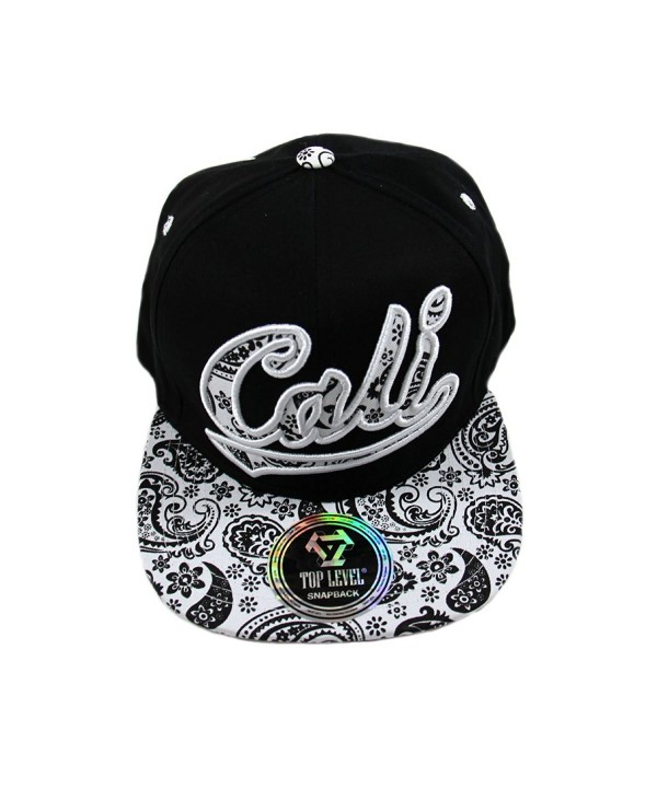 Top Level California Paisley Snapback Cap - White - CP12BUY25DB