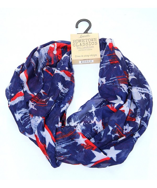 Lavello Hometown Classics Collection Infinity Scarf Stars & Stripes Ensemble - Navy - CF1289B7LTL