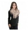 ToBeInStyle Women's Ribbed Fringe Infinity Scarf - Peach - C712NUJRM3Q