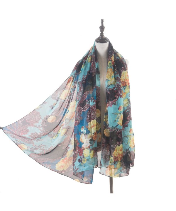 Aquazolax Women Sheer Floral and Paisley Long Scarf - 1-2 - CC1872R4GH9