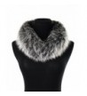 Ferand Women's Elegant Warm Real Fox Fur Stand-up Collar Scarf- Soft Neck Warmer for Winter - Black Frost - CN1883MUG70