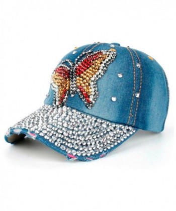 Highpot Rhinestone Butterfly Baseball Snapback