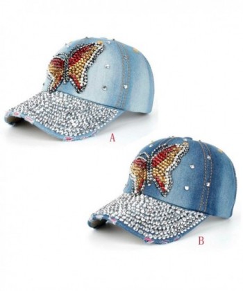 Highpot Rhinestone Butterfly Baseball Snapback in Women's Baseball Caps