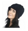 Simplicity Womens Knitted Newsboy 1128_Black in Women's Skullies & Beanies