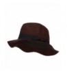 Wool Felt Ribbon Band Panama Fedora - Brown - CA12MCYC4AL