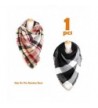 Women Winter Plaid Blanket Scarf Wrap Soft Checked Tartan Scarves Oversized Warm - CA186YCWCTD