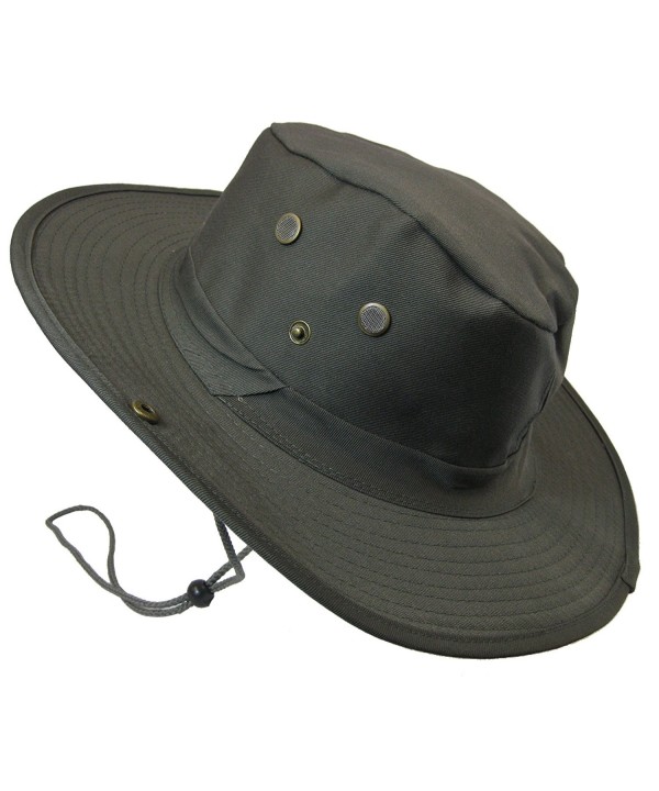 Boonie Bush Outdoor Fishing Hiking Hunting Boating Snap Brim Hat Sun Cap Bucket - Olive - CX11NE29HAL