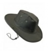 Boonie Bush Outdoor Fishing Hiking Hunting Boating Snap Brim Hat Sun Cap Bucket - Olive - CX11NE29HAL