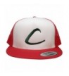 FLEXFIT Pokemon Trainer Ash Ketchum Embroidered Classic Trucker Mesh Snapback Cap - Red White - CJ12KIIGLI5