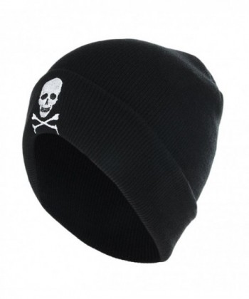 Vogue Women Crossbones Crochet Beanie in Men's Skullies & Beanies