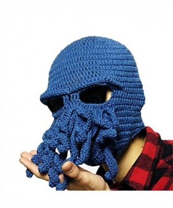 Amurleopard Unisex Barbarian Knit Beanie Octopus (One Size- A-Dark blue) - CK17XE8OG4N