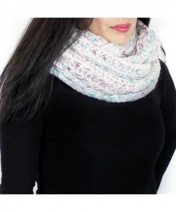 Chunky Knitted Infinity Blended Pastel in Cold Weather Scarves & Wraps