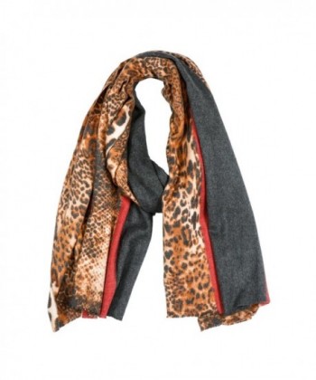 Leopard RiscaWin Classic Cashmere Pashmina - Ls Black - CX185D443XG