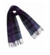 Dahlia Women's 100% Merino Wool Pashmina Scarf - Mesh Plaid or Awning Striped - Mesh Plaid - Purple - C3110U8L37D