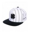 Black Clover Lucky Stripe Flat Bill Fitted Golf Hat- Brand New - White/Black - CS12KUFOWBJ