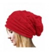 Ankola Hot Sale Womens Ladies Winter Crochet Hat Wool Knit Beanie Warm Ski Caps - Red/Lined Wool - CO1896GQSZ8