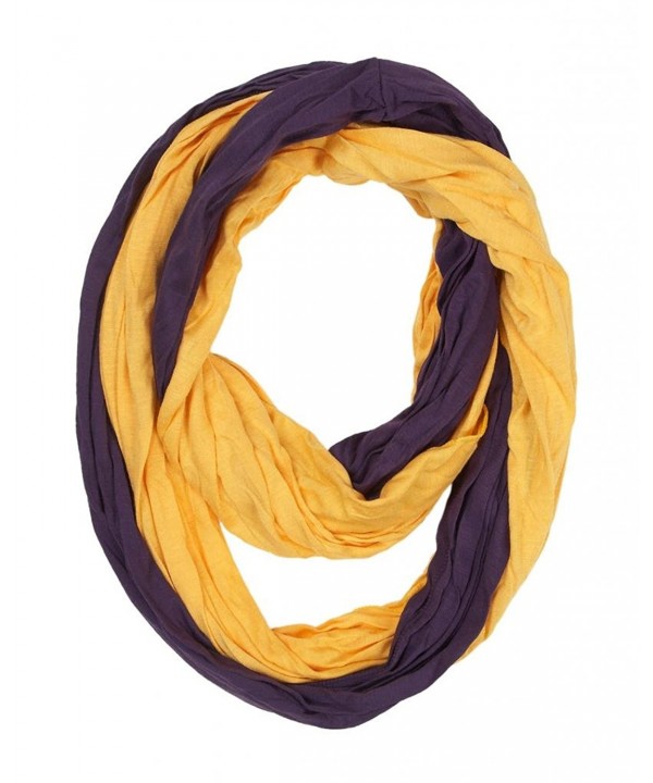 Game Day (College Pro High School Team) Infinity Circle Scarf - Purple & Gold - CN11TQ3YFPF